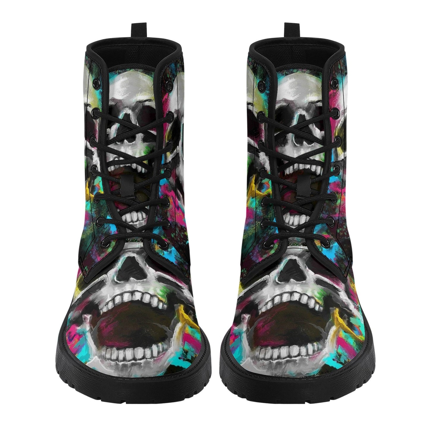 Awesome skull grim reaper boots for men women, Halloween skull gothic women boots skeleton boots, Goth grim reaper leather skull boots shoes