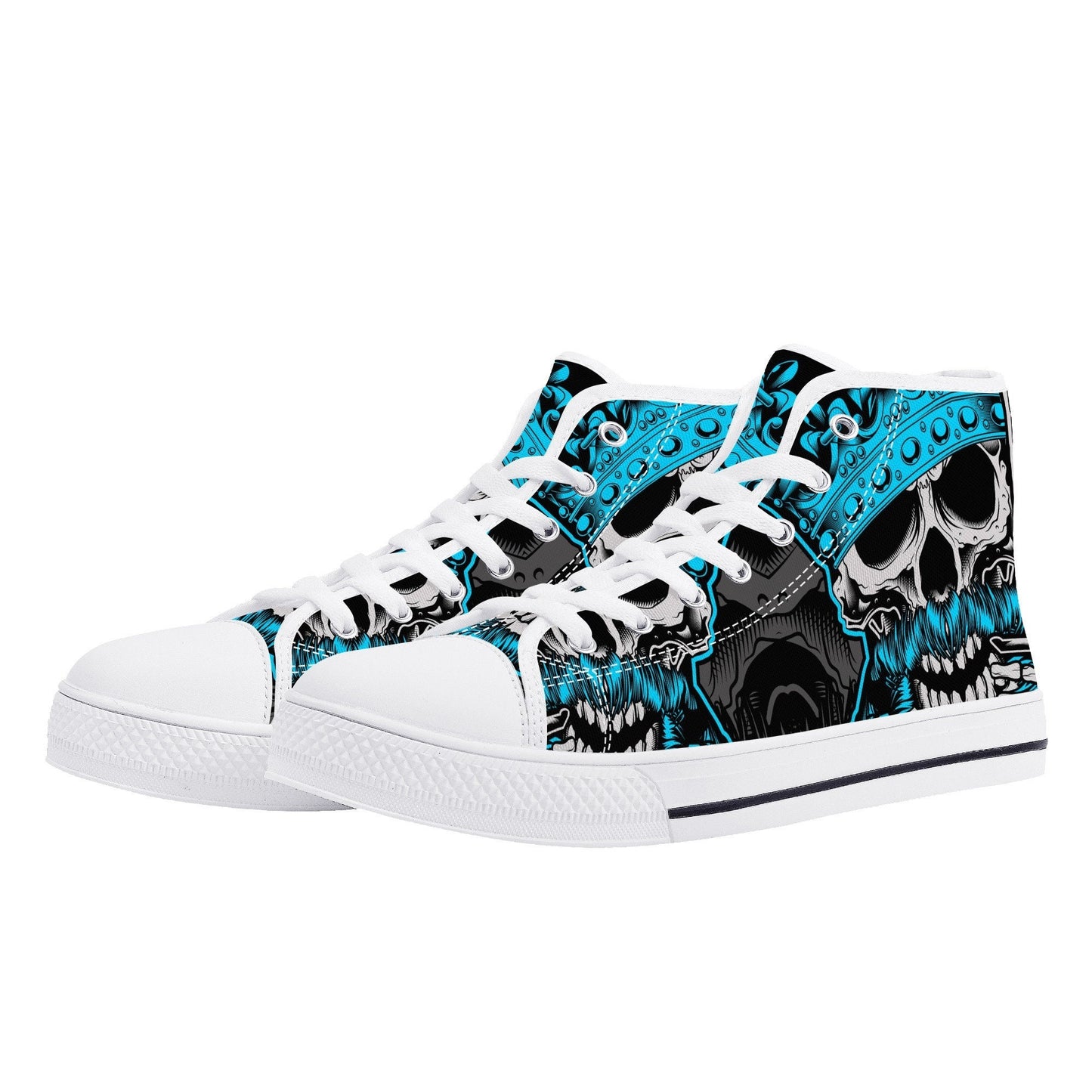 Horror causual sneakers, skull in fire shoes for him, grim reaper women sneakers, flame skull canvas sneakers, skeleton women sneakers shoes