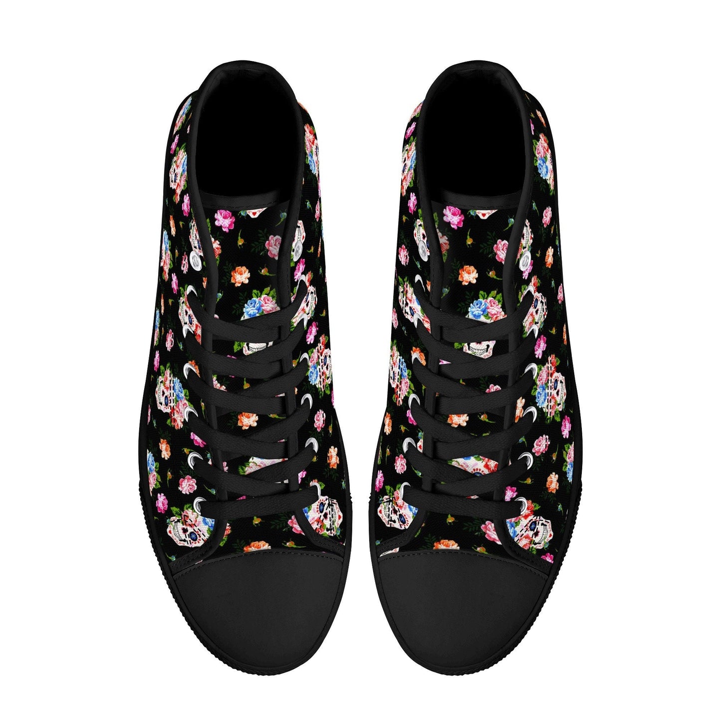 Skeleton shoes, rose skull canvas sneakers, evil shoes for him, biker skull shoes gift, motorcycle skull causual shoes, punisher skull shoes