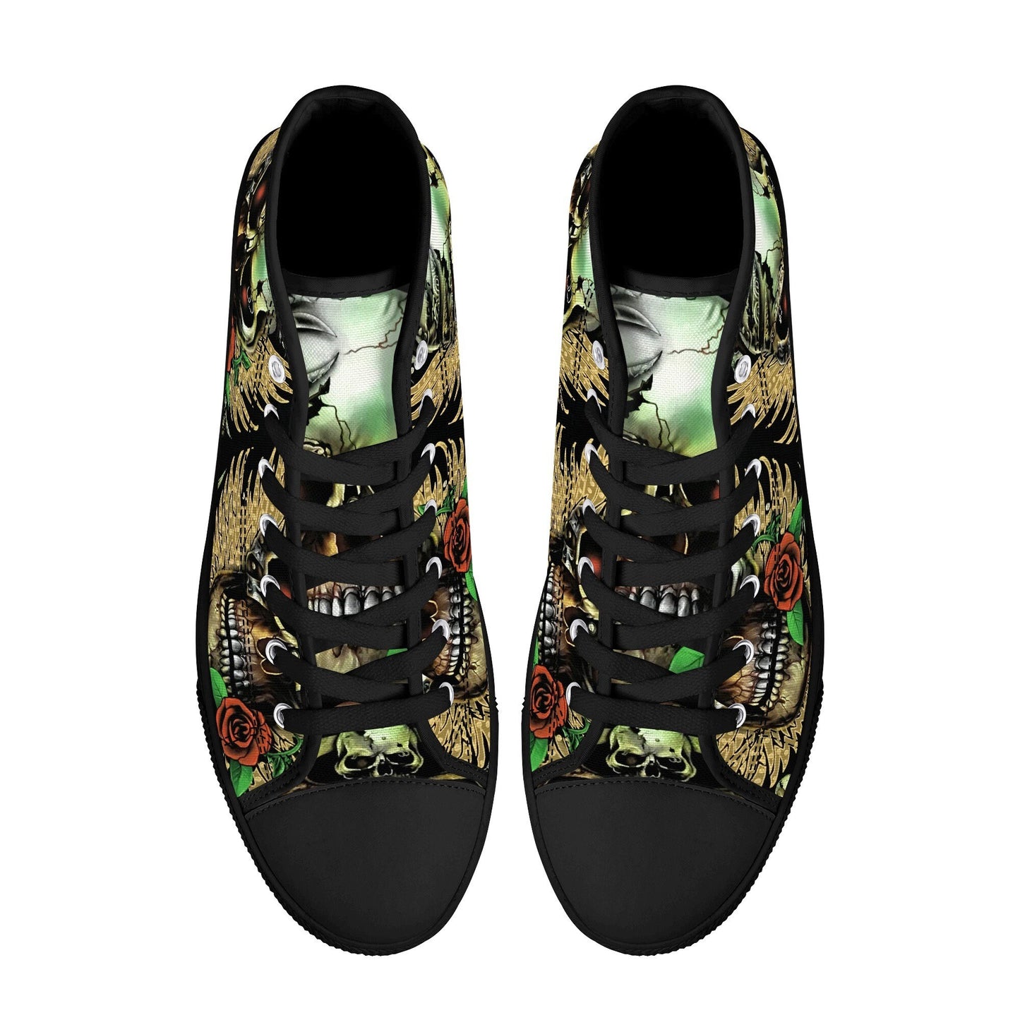 Flower skull causual shoes punisher skull canvas shoes death skull canvas sneakers floral skull shoes skull gothic shoes for her skull shoes