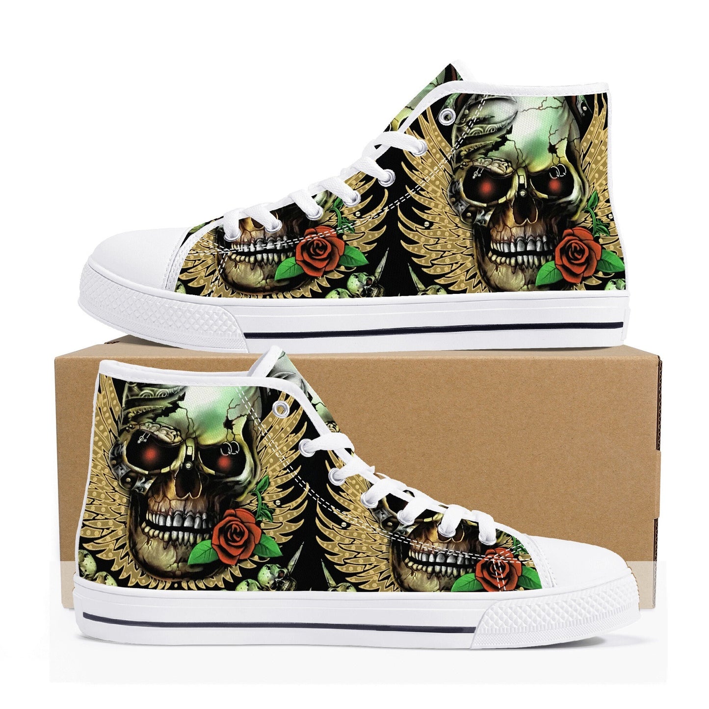 Flower skull causual shoes punisher skull canvas shoes death skull canvas sneakers floral skull shoes skull gothic shoes for her skull shoes