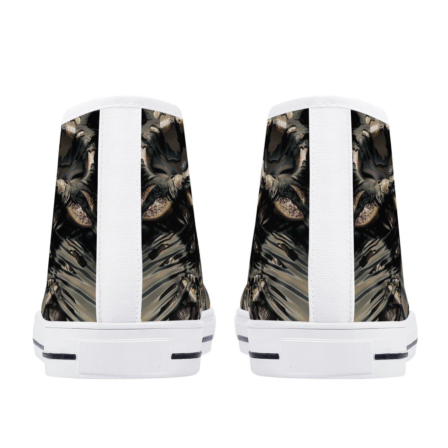 Biker skull high-top shoes, skull causual sneakers, flower skull canvas sneakers, grim reaper high-top shoes christmas skull canvas sneakers