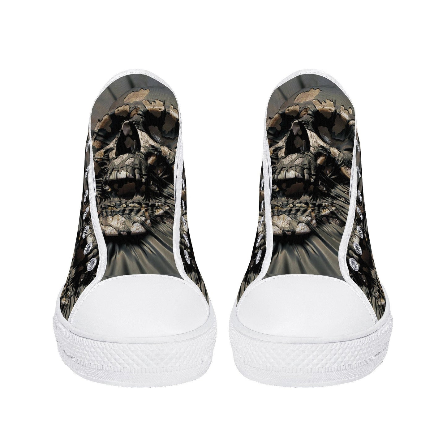Biker skull high-top shoes, skull causual sneakers, flower skull canvas sneakers, grim reaper high-top shoes christmas skull canvas sneakers