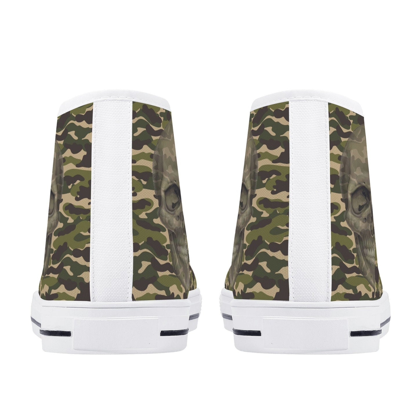 Military Goth canvas sneakers, death skull hight top sneakers, goth causual shoes, goth high-top shoes, flower skull canvas sneakers shoes