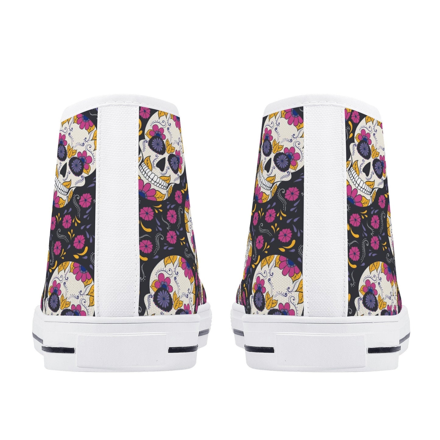 Cinco de mayo skull high-top shoes, candy skull men sneakers, dia de los muertos skull sneakers gift, mexican skull high top shoes sneakers
