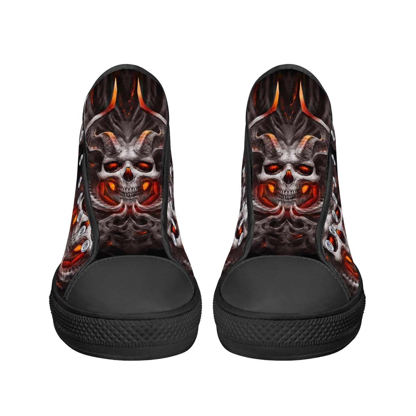 Flaming skull canvas sneakers, flame gothic skull shoes gift, Fire skull women shoes, rose skull canvas shoes, goth canvas shoes sneakers
