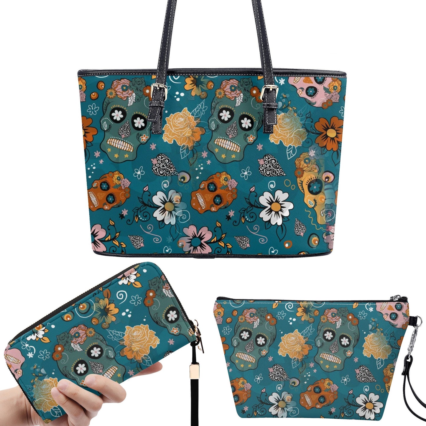 Mexican skull handbag, calaveras skull crossbody bag, calaveras skull tote bag, mexican skull wallet, candy skull crossbody bag, sugar skull