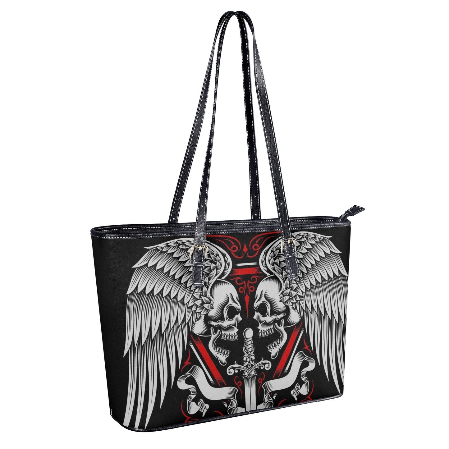 Horror shoulder bag, grim reaper wallet skull in fire tote bag flower skull cosmetic bag punisher skull handbag motorcycle skull long wallet