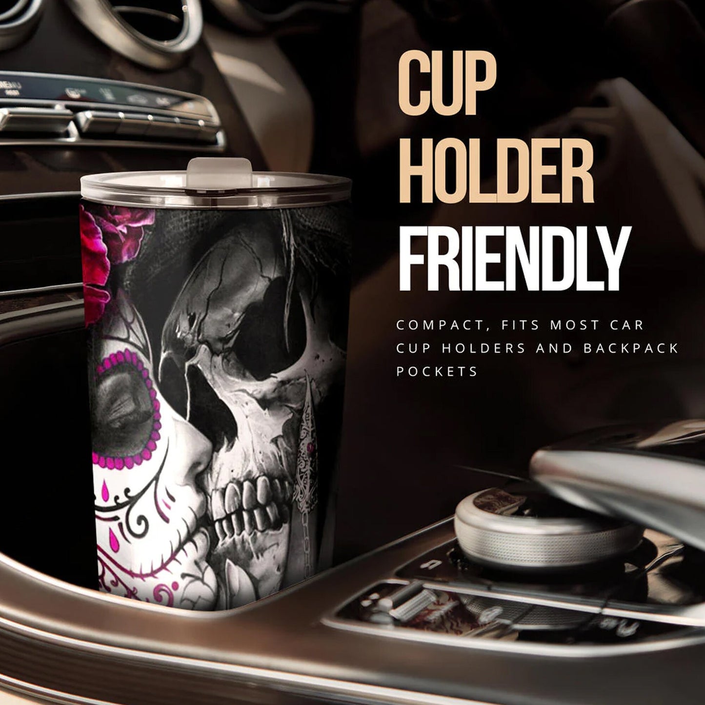 Sugar skull coffee mug, floral sugar skull mug, sugar skull beer mug, cinco de mayo skull cup, floral sugar skull freezer Mug tumbler cup