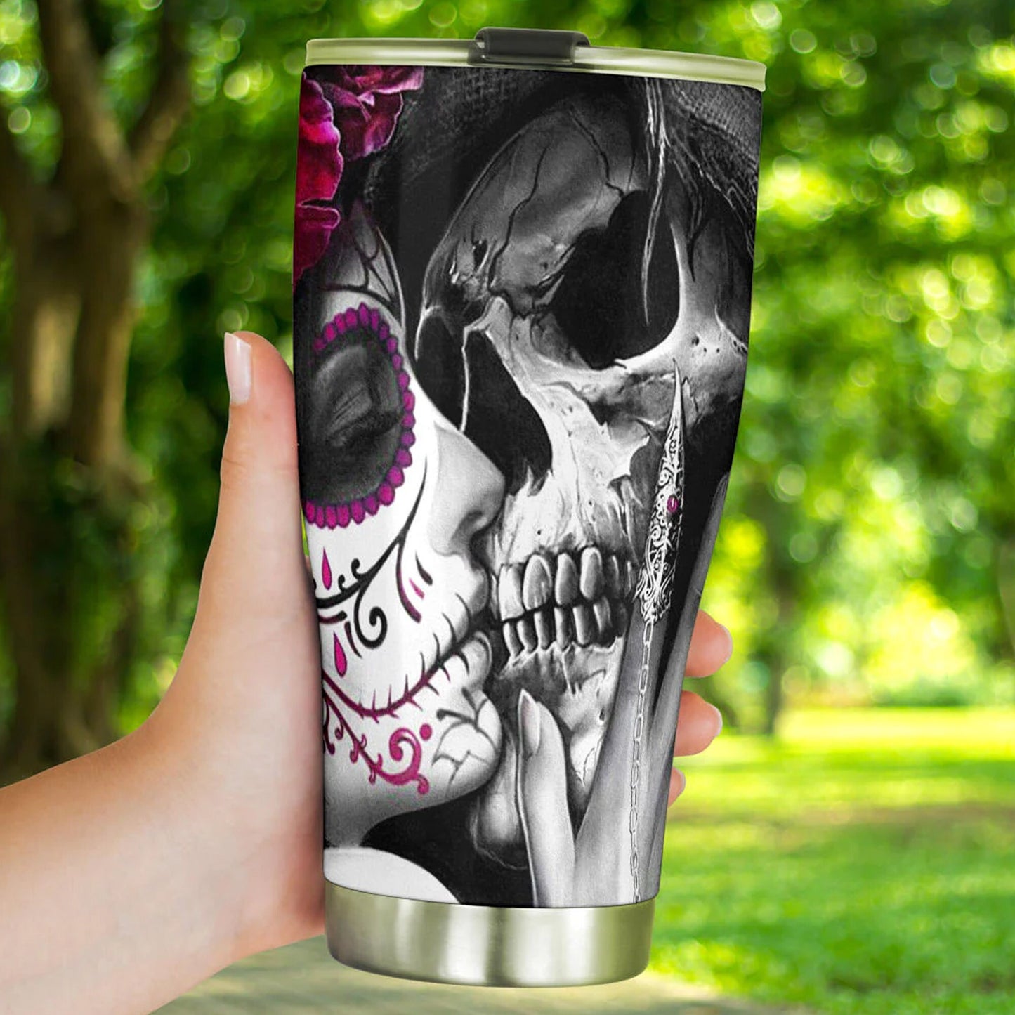 Sugar skull coffee mug, floral sugar skull mug, sugar skull beer mug, cinco de mayo skull cup, floral sugar skull freezer Mug tumbler cup