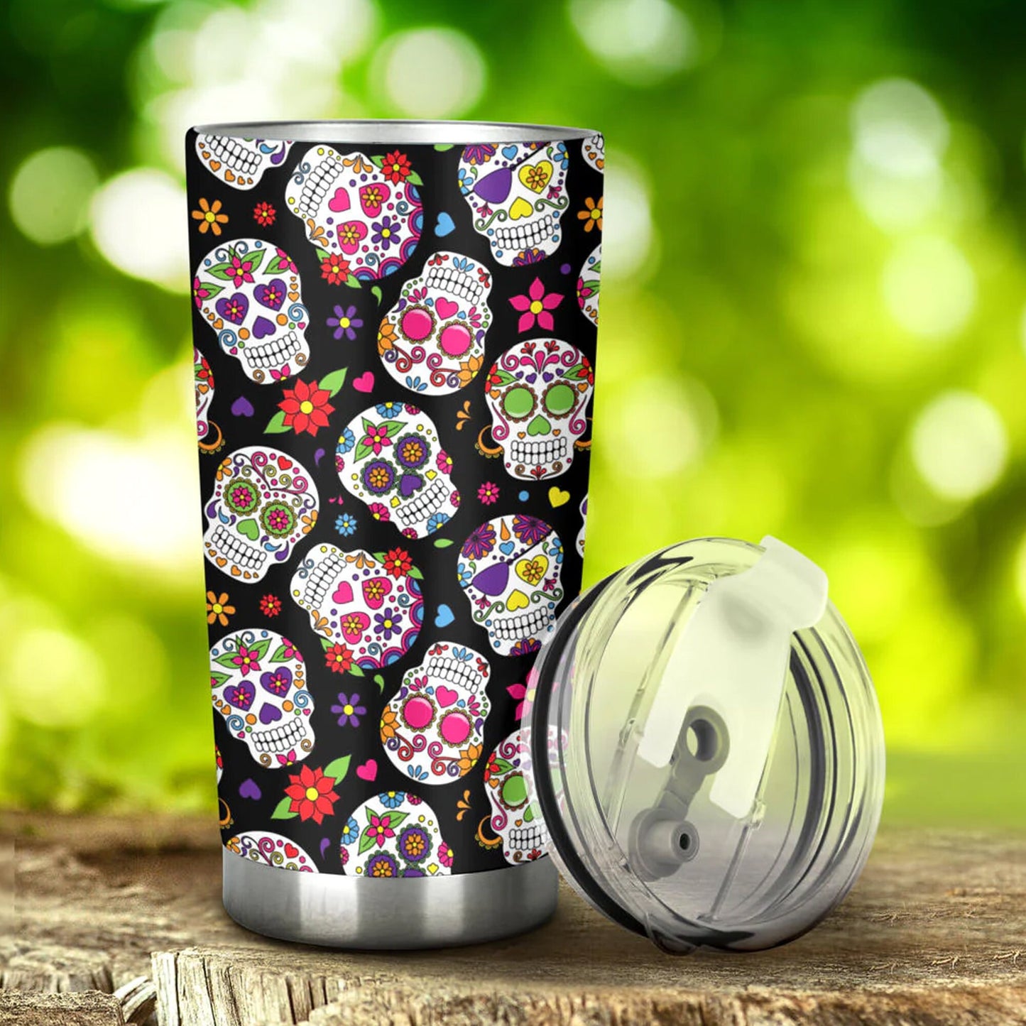 Dia de los muertos skull mug, day of the dead mug, floral sugar skull beer mug, sugar skull tumbler cup mug, dia de los muertos skull jumbo