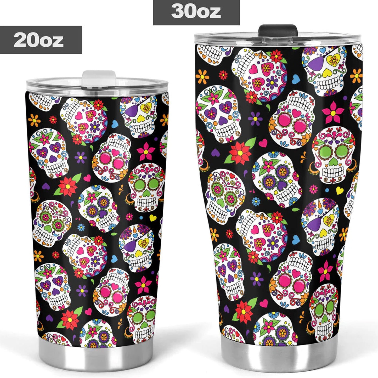 Dia de los muertos skull mug, day of the dead mug, floral sugar skull beer mug, sugar skull tumbler cup mug, dia de los muertos skull jumbo