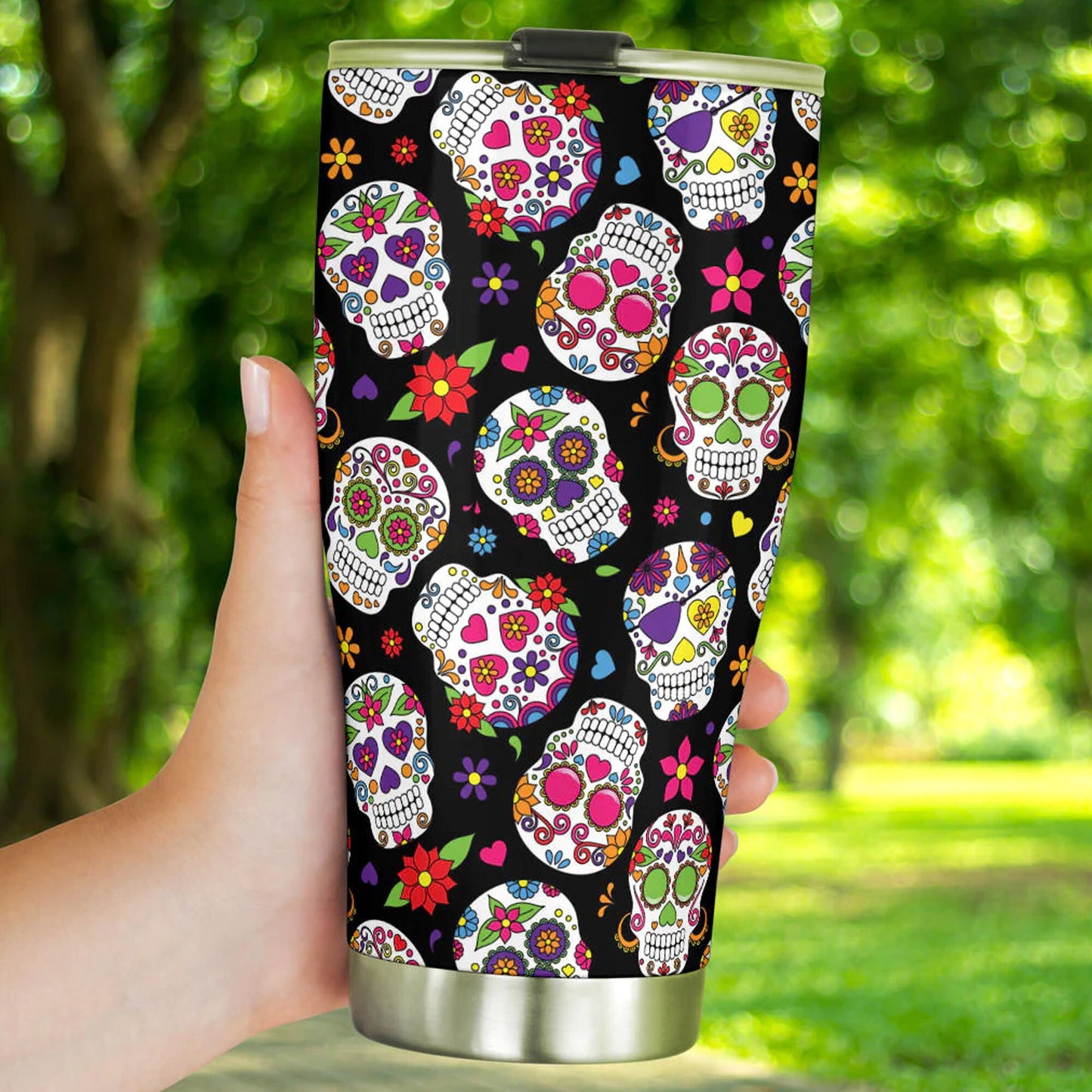 Dia de los muertos skull mug, day of the dead mug, floral sugar skull beer mug, sugar skull tumbler cup mug, dia de los muertos skull jumbo