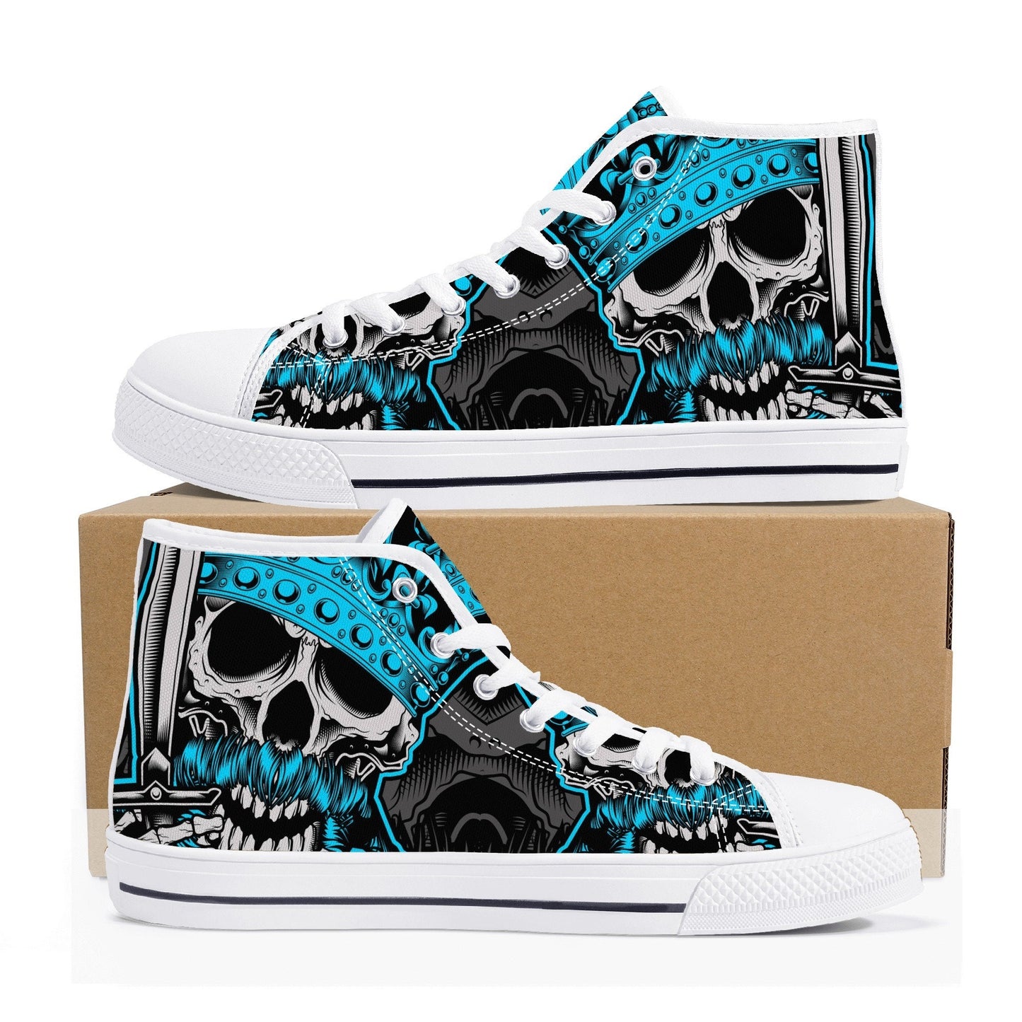 Horror causual sneakers, skull in fire shoes for him, grim reaper women sneakers, flame skull canvas sneakers, skeleton women sneakers shoes