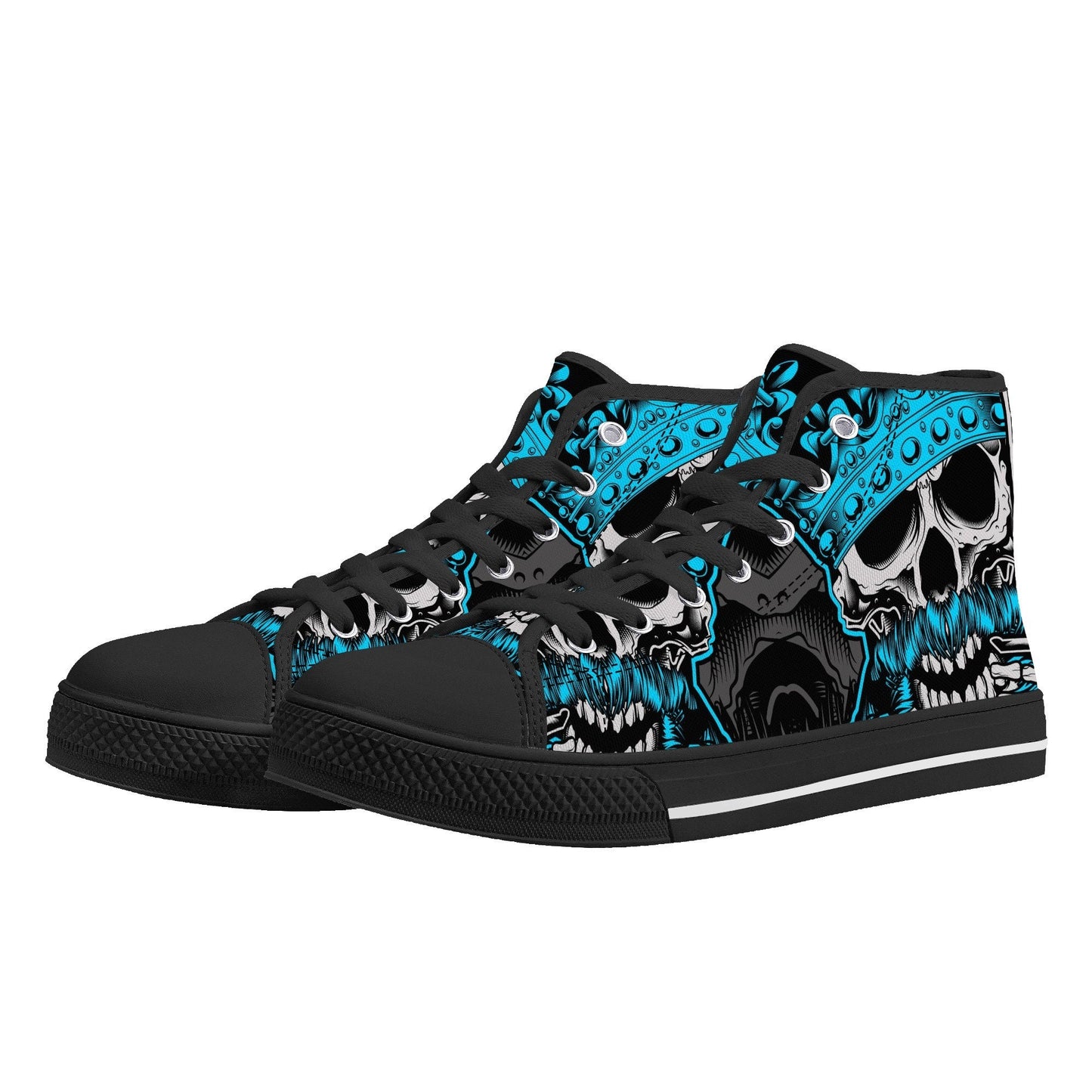 Horror causual sneakers, skull in fire shoes for him, grim reaper women sneakers, flame skull canvas sneakers, skeleton women sneakers shoes