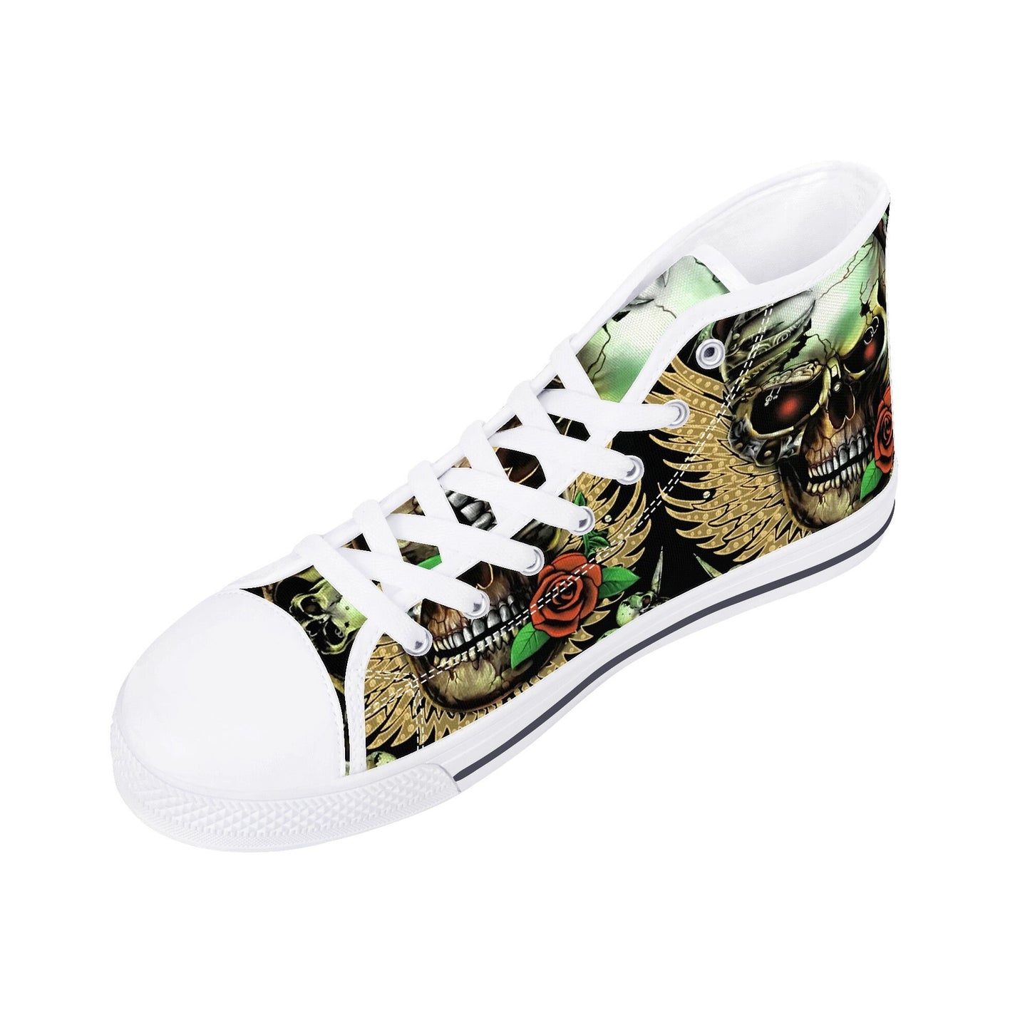 Flower skull causual shoes punisher skull canvas shoes death skull canvas sneakers floral skull shoes skull gothic shoes for her skull shoes