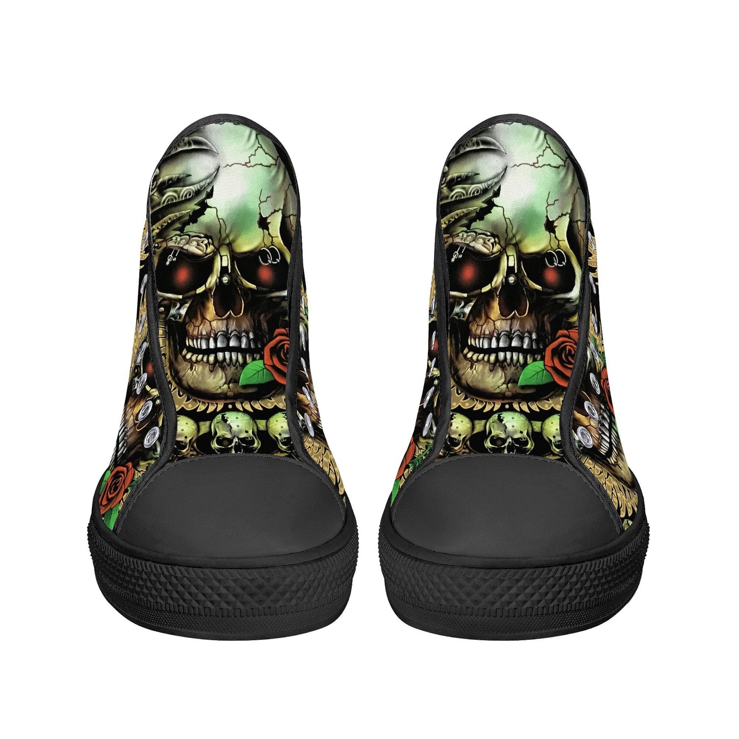Flower skull causual shoes punisher skull canvas shoes death skull canvas sneakers floral skull shoes skull gothic shoes for her skull shoes