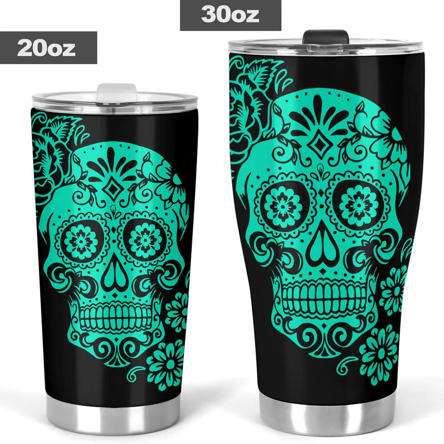 Dia de los muertos skull cup, mexican skull tumbler, sugar skull girl beer mug sugar skull girl beer mug floral skull freezer Mug, skull cup