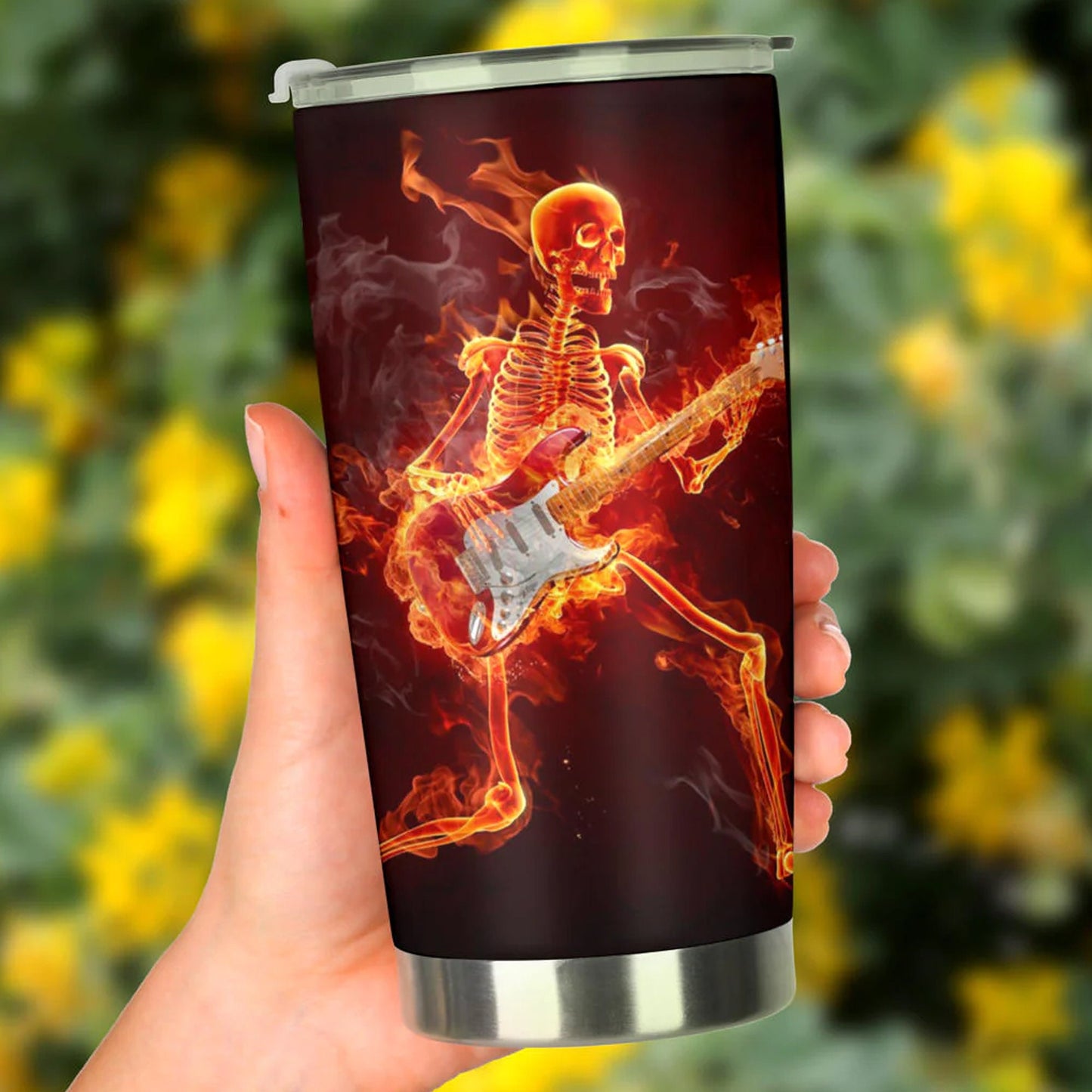 Motorcycle skull tumbler cup mug, skeleton tumblr, christmas skull beer mug, rose skull cup, grim reaper mug, skull in fire tumblr mug cup