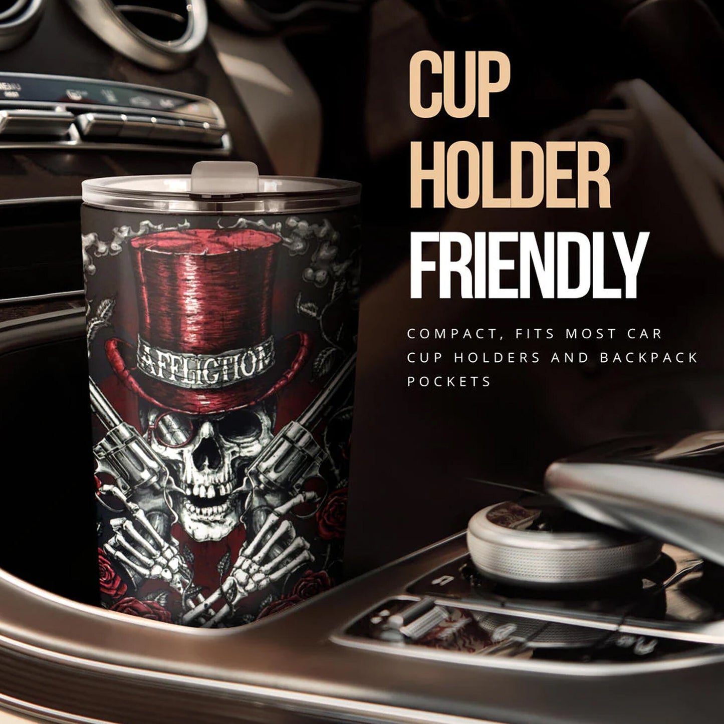 Skull tumbler cup mug, motorcycle skull travel mug, biker skull freezer Mug, flaming skull coffee mug, christmas skull jumbo Mug, gothic mug
