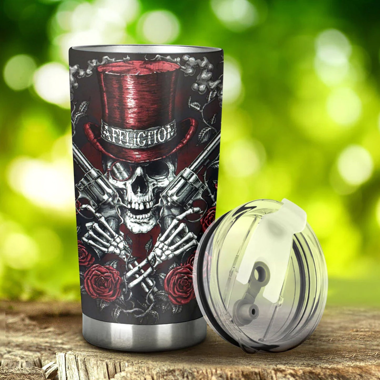 Skull tumbler cup mug, motorcycle skull travel mug, biker skull freezer Mug, flaming skull coffee mug, christmas skull jumbo Mug, gothic mug