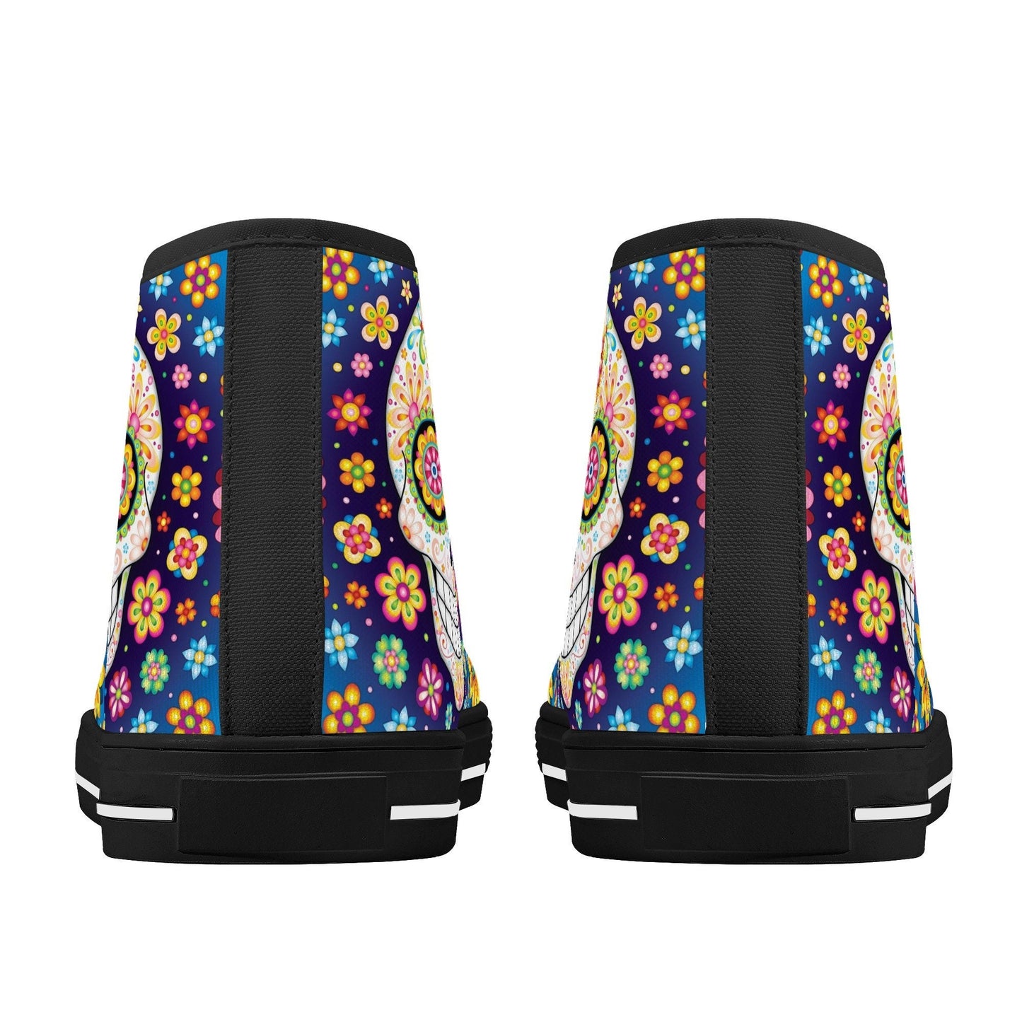 Sugar skull canvas shoes candy skull shoes gift, sugar skull girl causual sneakers candy skull sneakers gift, dia de los muertos skull shoes
