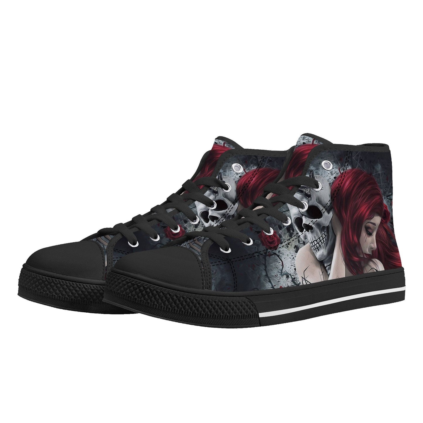 Gothic skull men shoes, evil high-top shoes, punisher skull shoes for him, skeleton high top shoes, death skull men shoes skull men sneakers