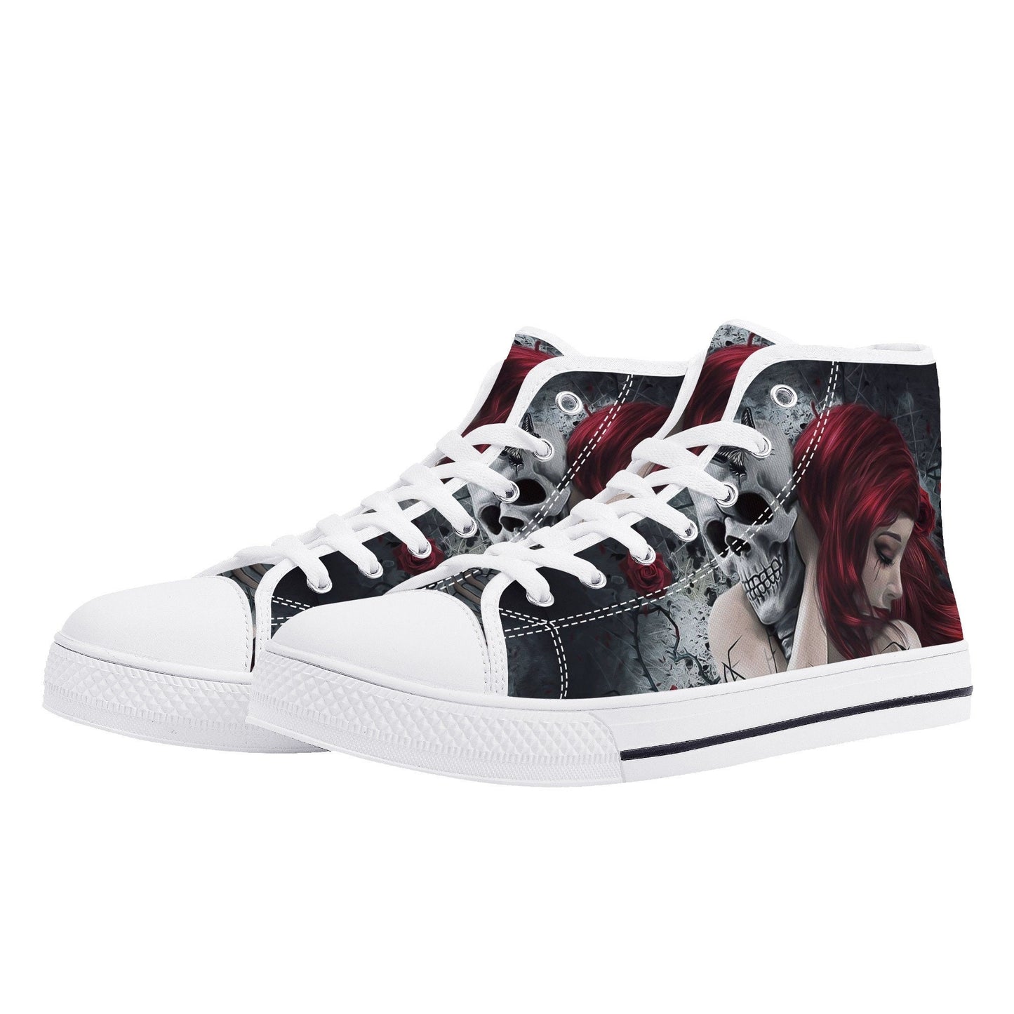 Gothic skull men shoes, evil high-top shoes, punisher skull shoes for him, skeleton high top shoes, death skull men shoes skull men sneakers
