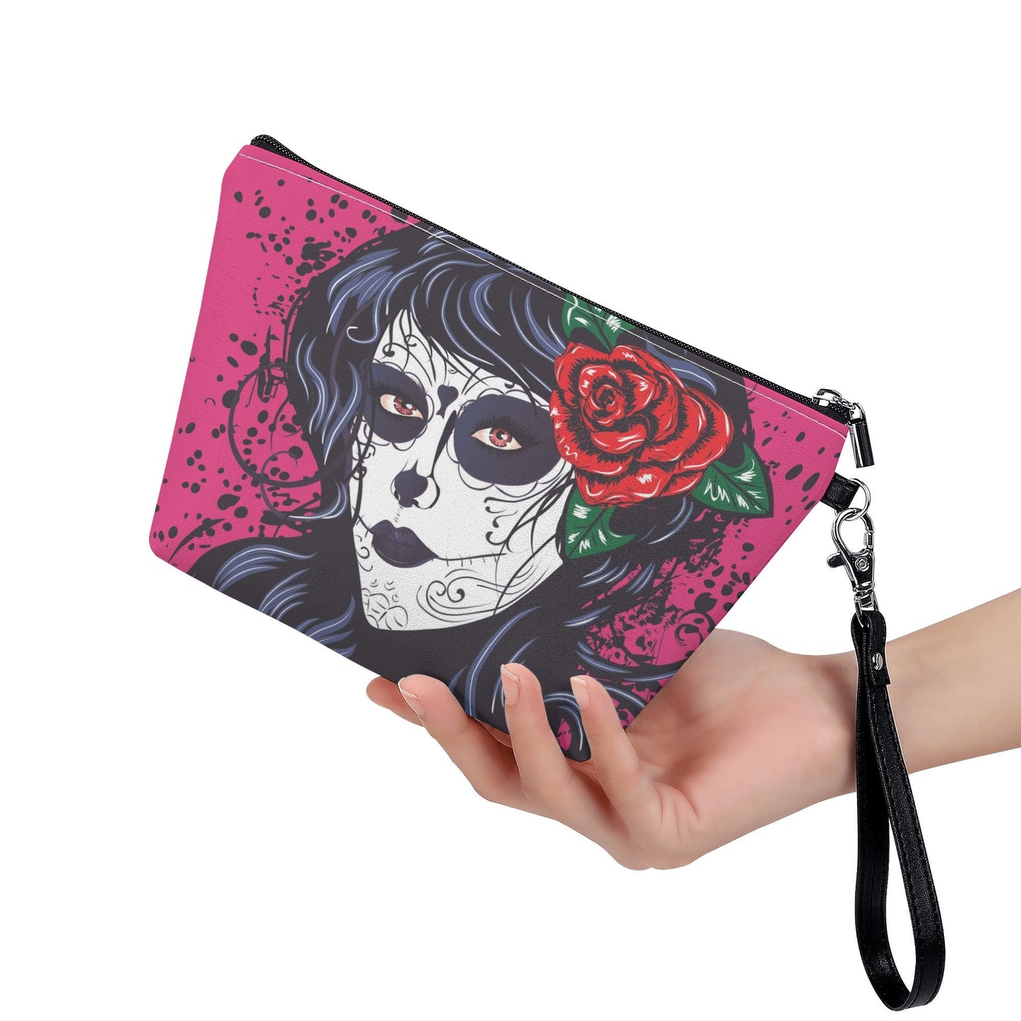 Mexican skull messenger bag, sugar skull travel bag, cinco de mayo skull travel bag, cinco de mayo skull wallet, floral sugar skull handbag