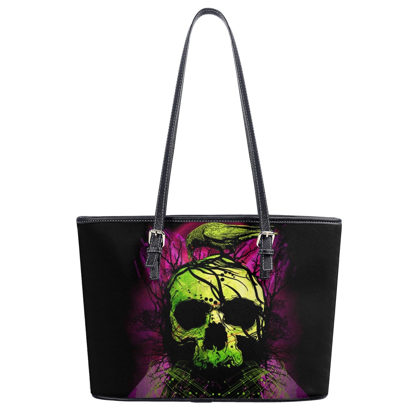 Biker skull bag with shoulder strap, skull in fire travel bag, flaming skull tote bag, punisher skull wallet gothic skull shoulder bag purse