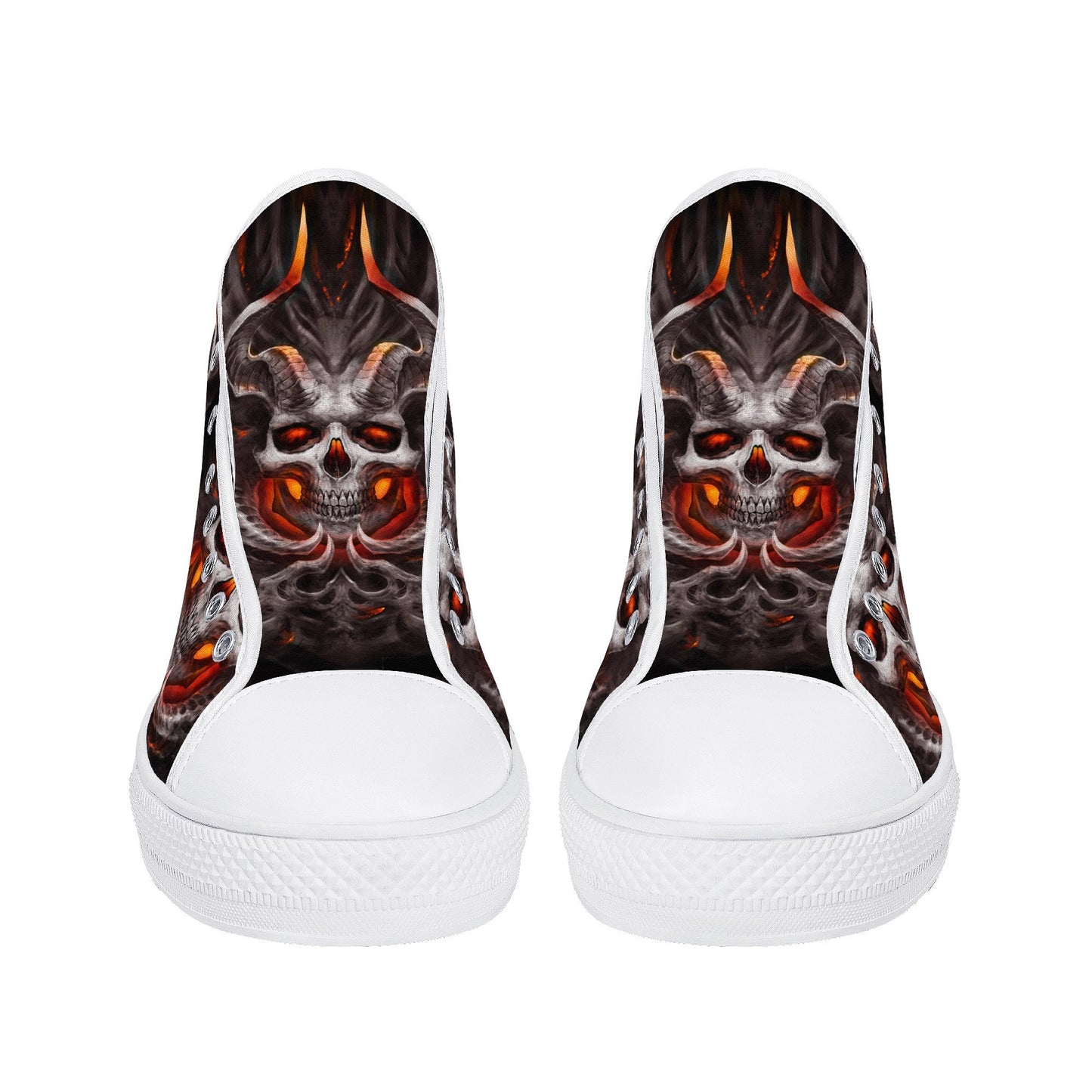 Flaming skull canvas sneakers, flame gothic skull shoes gift, Fire skull women shoes, rose skull canvas shoes, goth canvas shoes sneakers