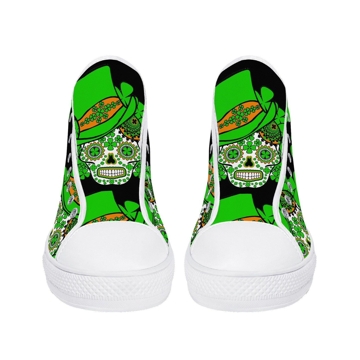 St patrick's day sugar skull sneakers, Candy skull sneakers gift, sugar skull men sneakers, dia de los muertos skull men shoes, mexico shoes