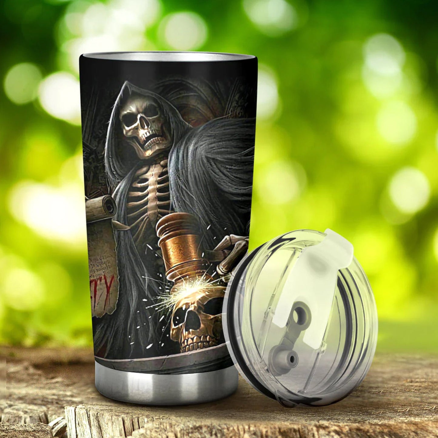 Halloween mug, punisher skull tumblr, horror mug, skeleton beer mug, grim reaper coffee mug, skull tumbler cup mug, floral skull mug tumbler