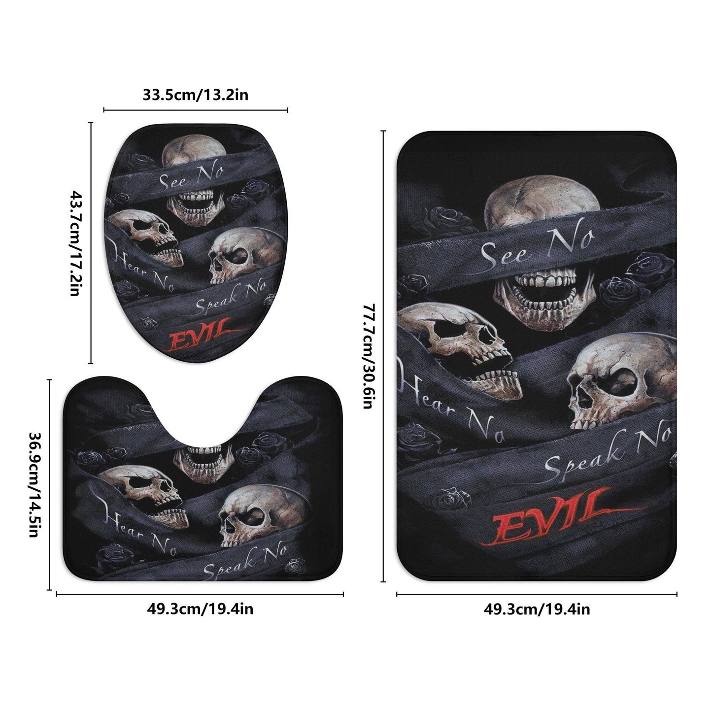 Evil bath rug, halloween rug for bathroom flaming skull bathroom toilet set punisher skull shower curtain grim reaper shower curtain bathrug