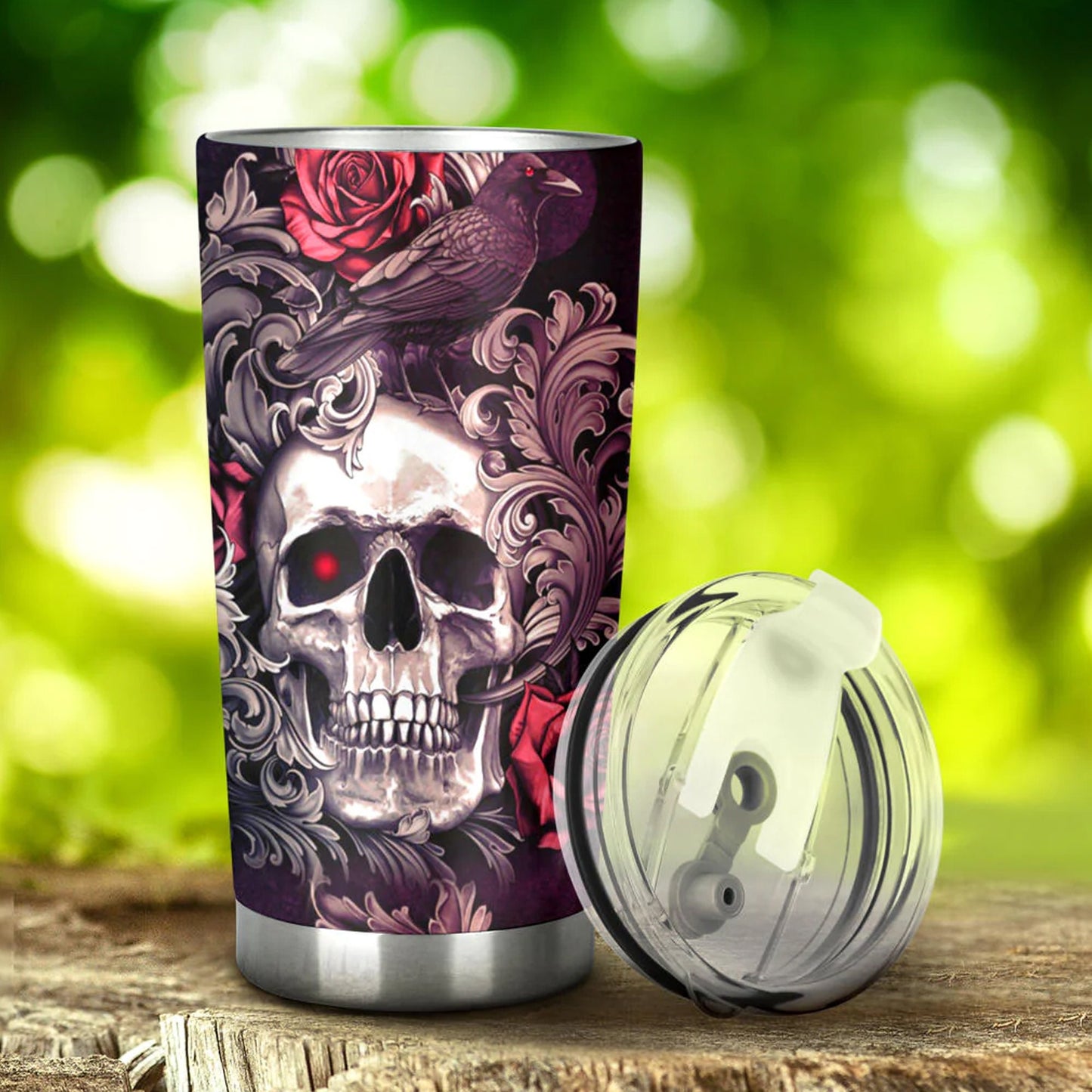 Skeleton tumbler, death skull jumbo Mug, motorcycle skull tumbler cup mug, flower skull coffee mug grim reaper coffee mug, flaming skull mug
