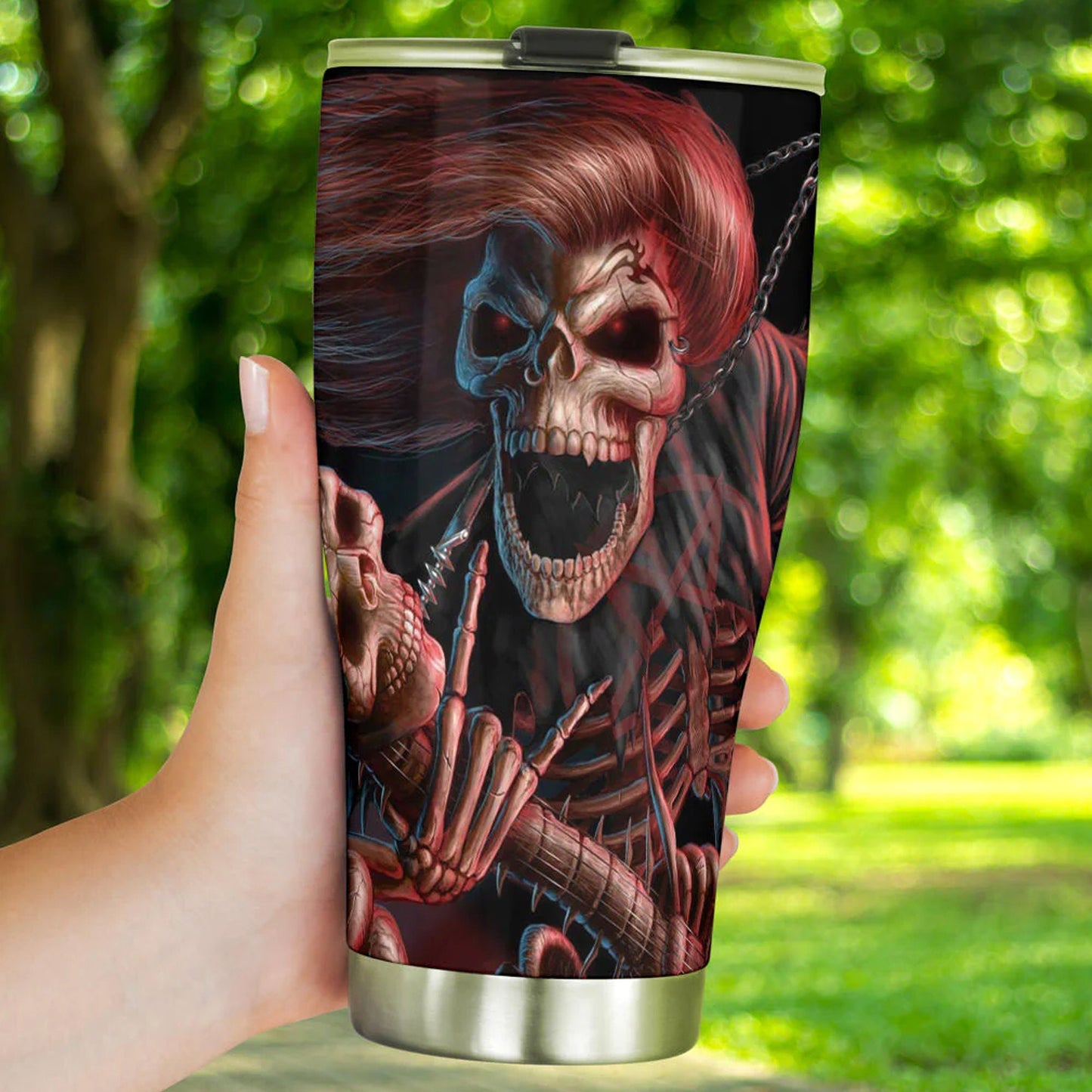 Skeleton freezer Mug, skull mug, biker skull tumbler cup mug, halloween freezer Mug, halloween mug, punisher skull beer mug flower skull cup