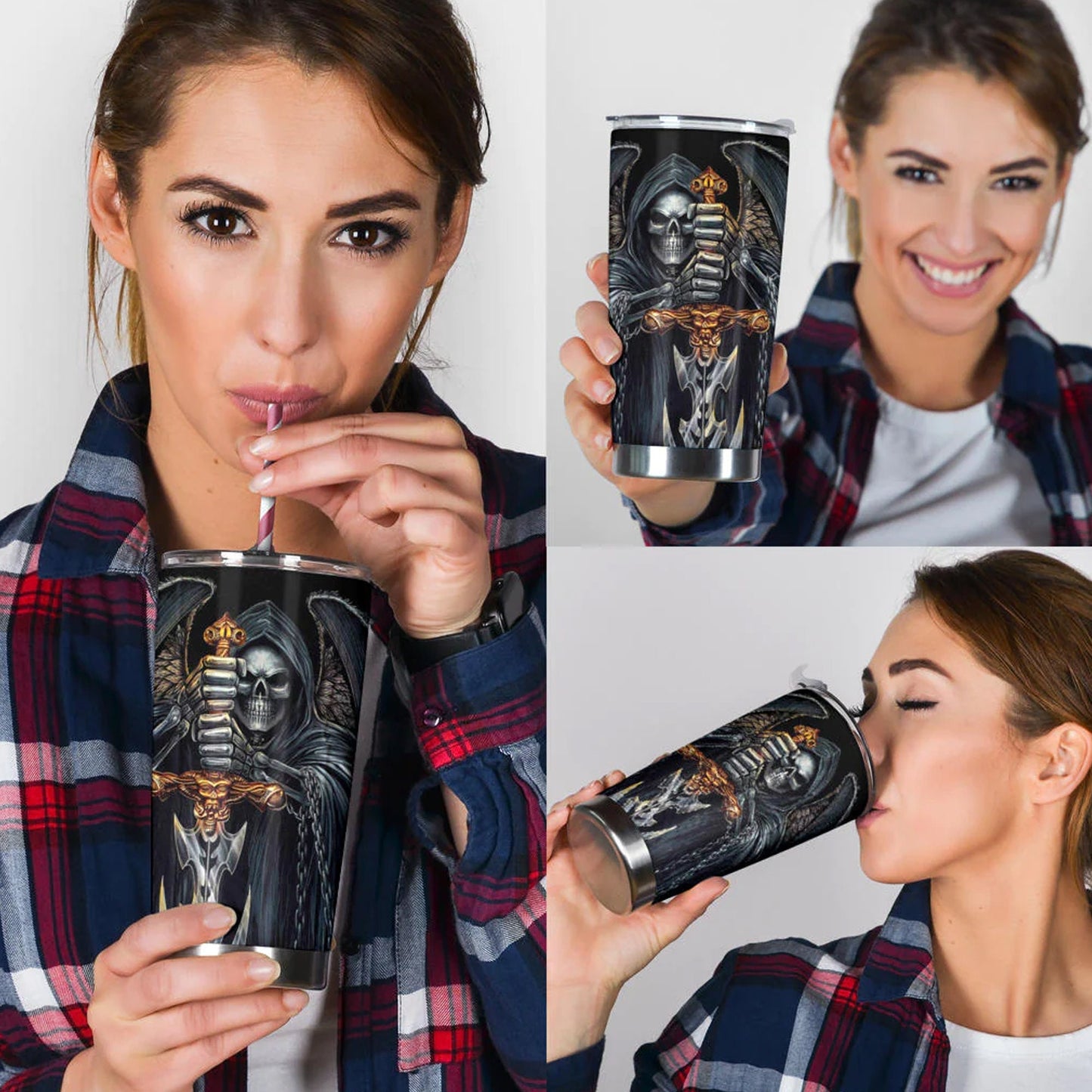 Evil jumbo Mug, gothic skull tumblr, horror tumblr, skull beer mug, skeleton travel mug, gothic skull beer mug, halloween coffee mug tumbler