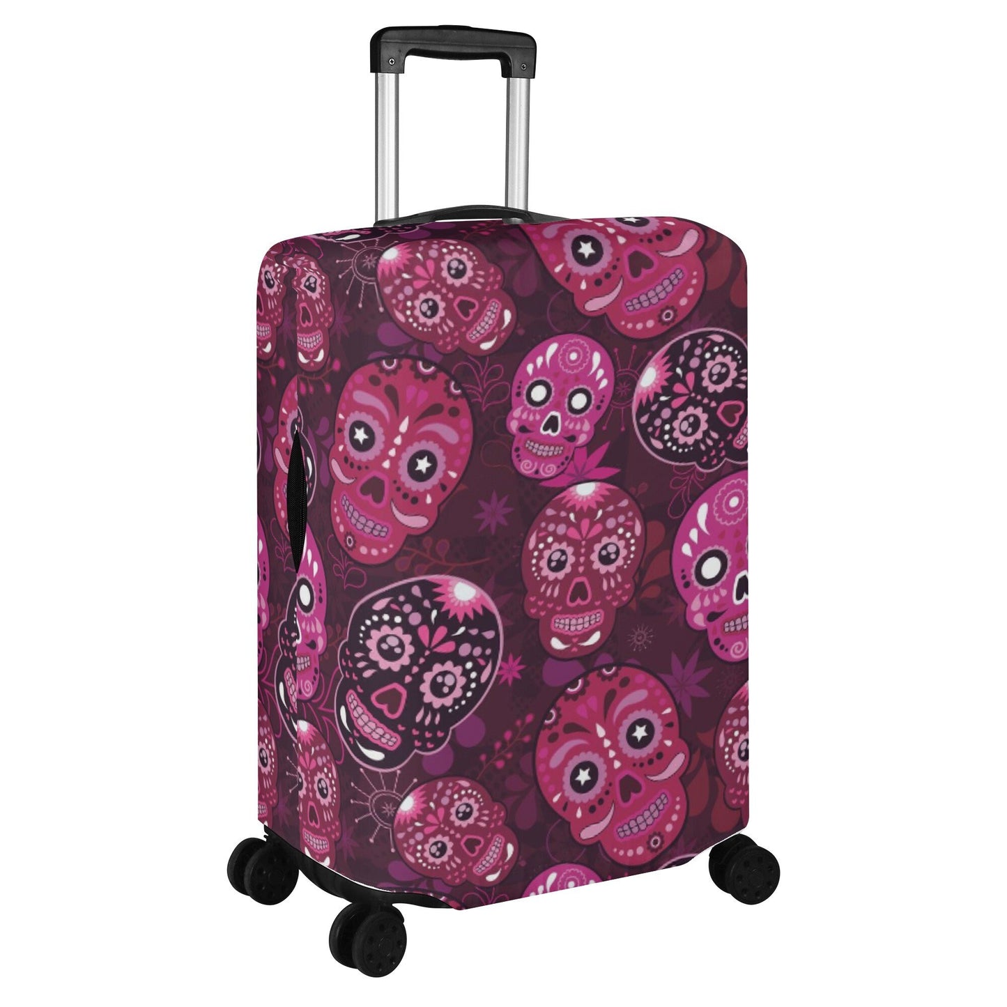 Mexico luggage protector, sugar skull travel bag cover, mexican skull suitcase floral skull luggage, dia de los muertos skull suitcase cover