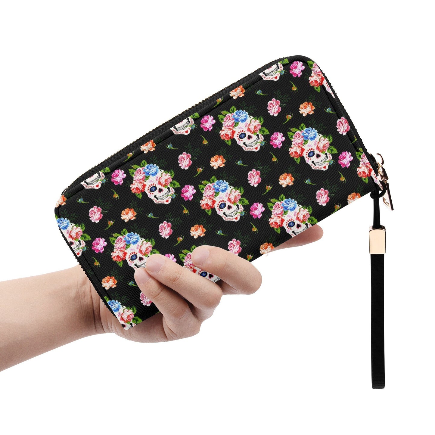 Skull messenger bag, christmas skull long wallet, flaming skull shoulder bag, flaming skull shoulder bag, flower skull messenger bag wallet