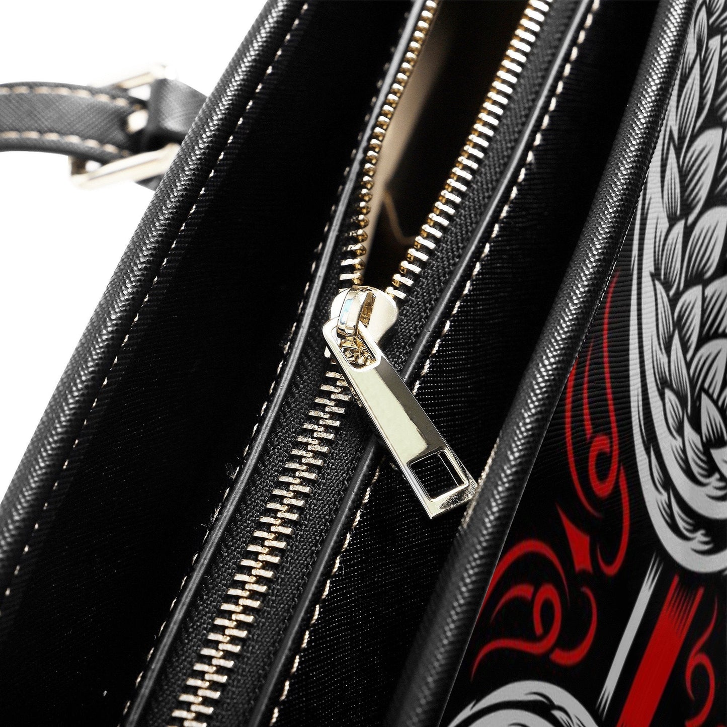Horror shoulder bag, grim reaper wallet skull in fire tote bag flower skull cosmetic bag punisher skull handbag motorcycle skull long wallet