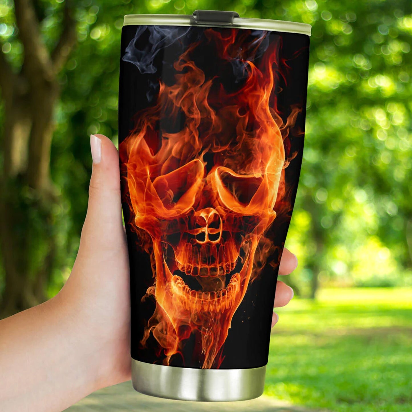 Skull in fire freezer Mug, punisher skull freezer Mug, christmas skull mug, skeleton tumblr, punisher skull cup, halloween jumbo Mug tumbler