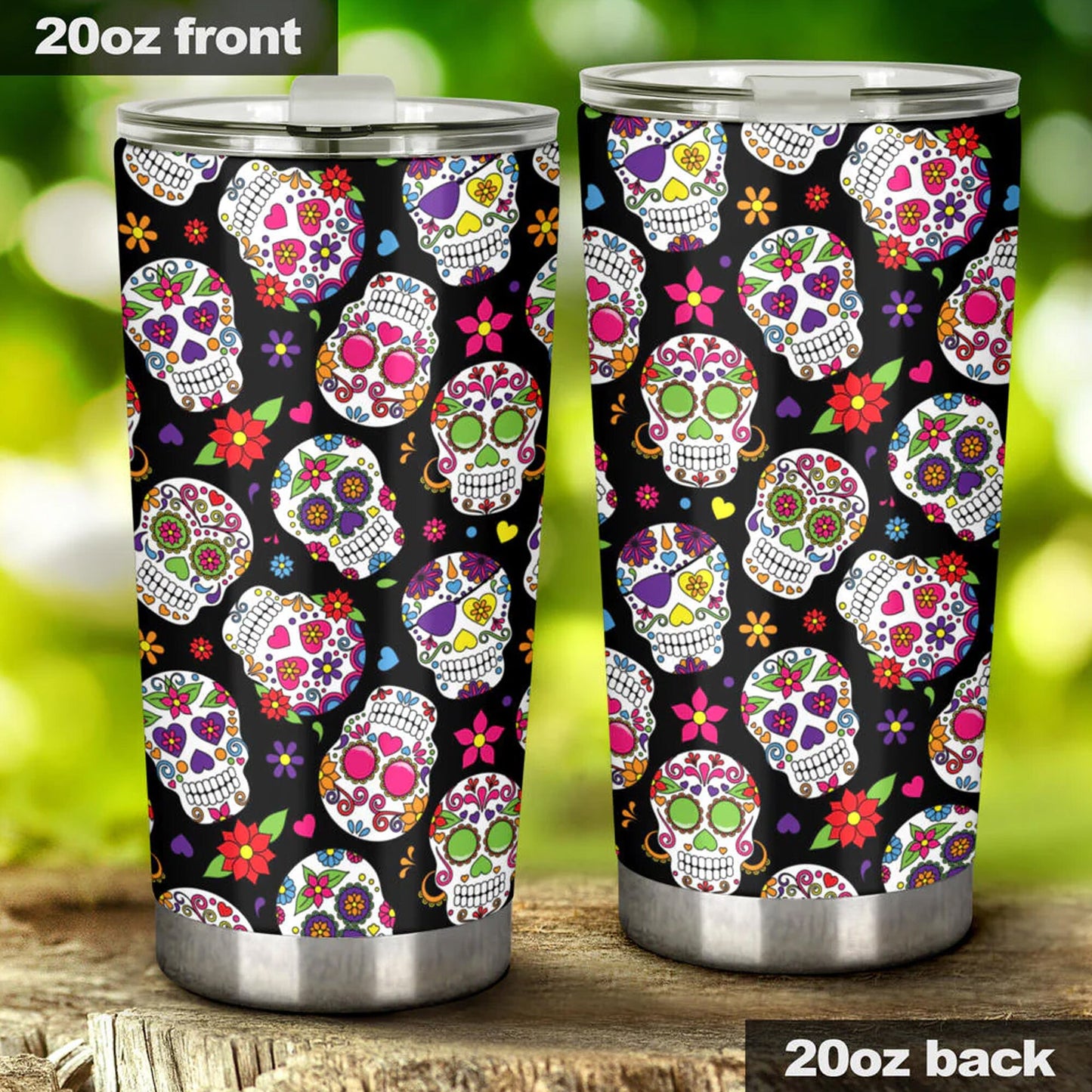 Dia de los muertos skull mug, day of the dead mug, floral sugar skull beer mug, sugar skull tumbler cup mug, dia de los muertos skull jumbo