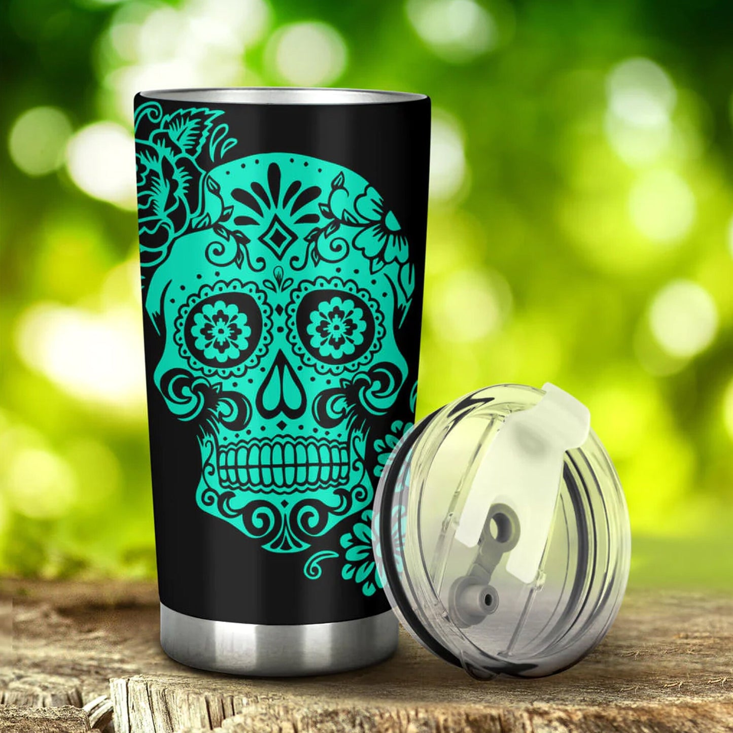 Dia de los muertos skull cup, mexican skull tumbler, sugar skull girl beer mug sugar skull girl beer mug floral skull freezer Mug, skull cup