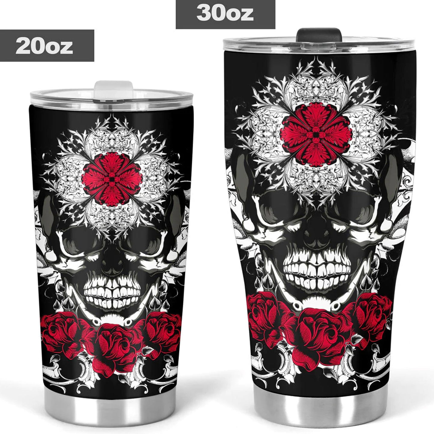 Skull in fire jumbo Mug, evil cup, gothic skull tumbler cup mug, skeleton cup, flower skull freezer Mug, evil beer mug, flower skull mug cup