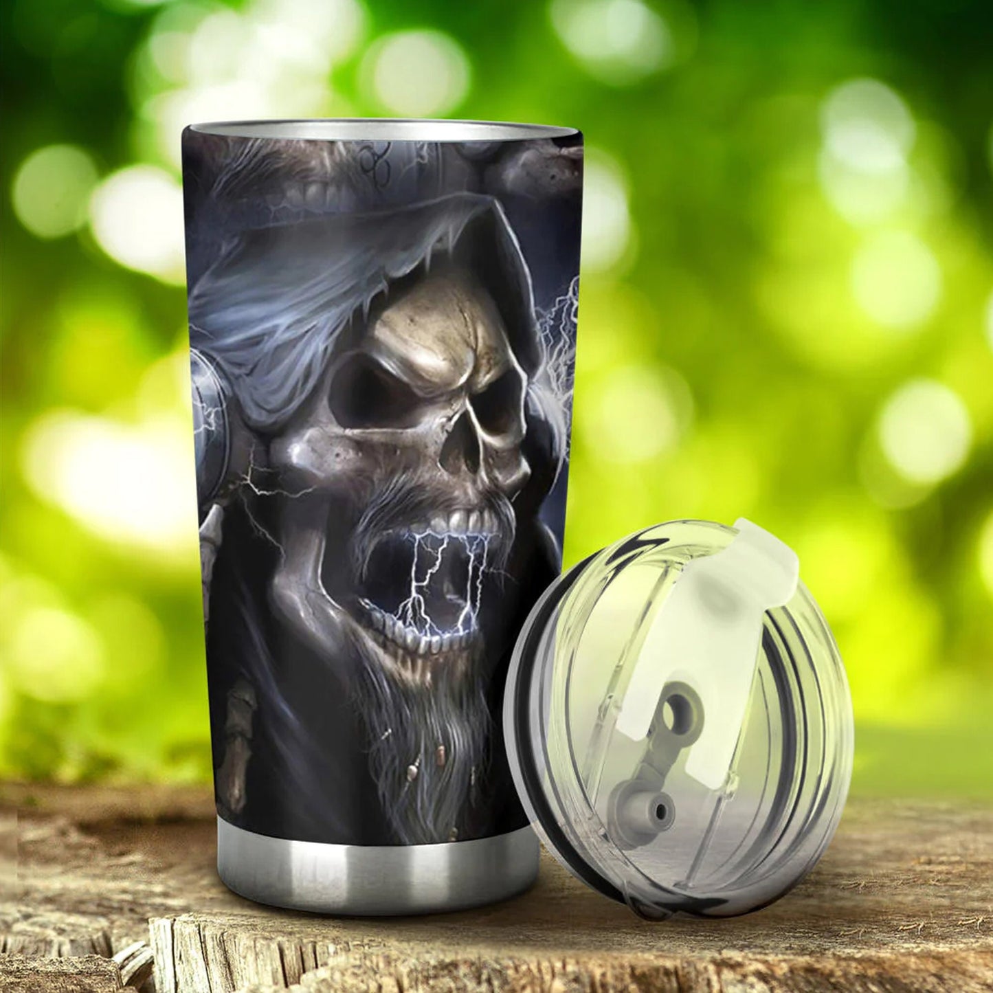 Biker skull jumbo Mug, motorcycle skull cup, flame skull freezer Mug, biker skull tumbler, flame skull tumbler cup mug, skeleton tumbler cup