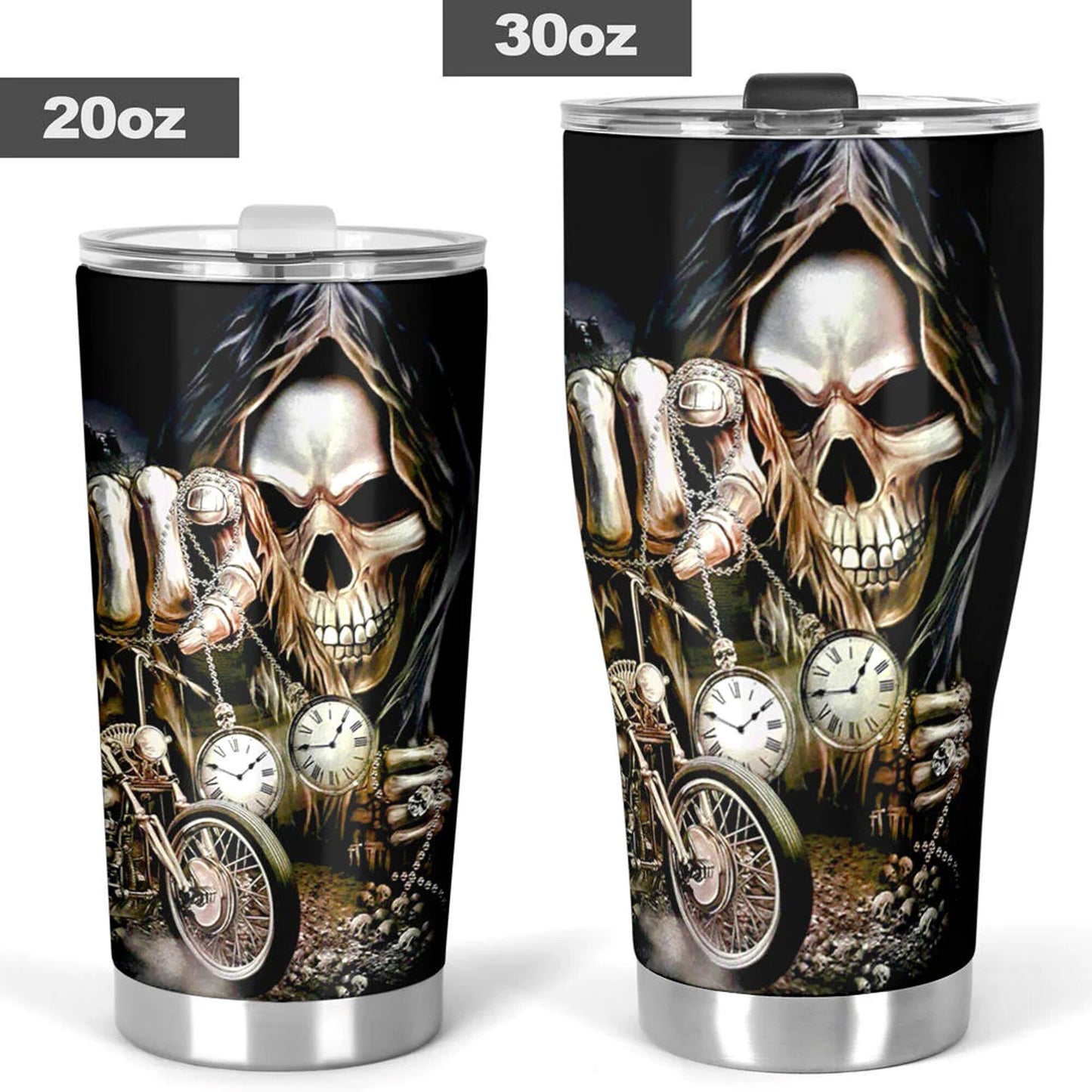 Skull cup, grim reaper tumbler cup mug, skull coffee mug, skull in fire cup, halloween freezer Mug, flame skull tumbler cup mug, flame skull