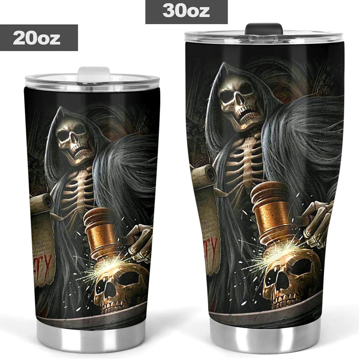 Halloween mug, punisher skull tumblr, horror mug, skeleton beer mug, grim reaper coffee mug, skull tumbler cup mug, floral skull mug tumbler