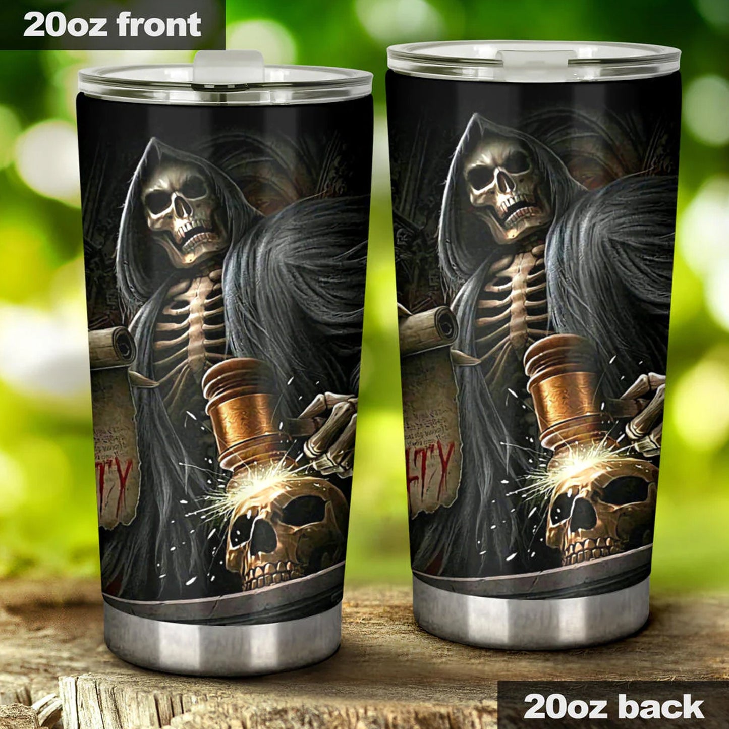 Halloween mug, punisher skull tumblr, horror mug, skeleton beer mug, grim reaper coffee mug, skull tumbler cup mug, floral skull mug tumbler