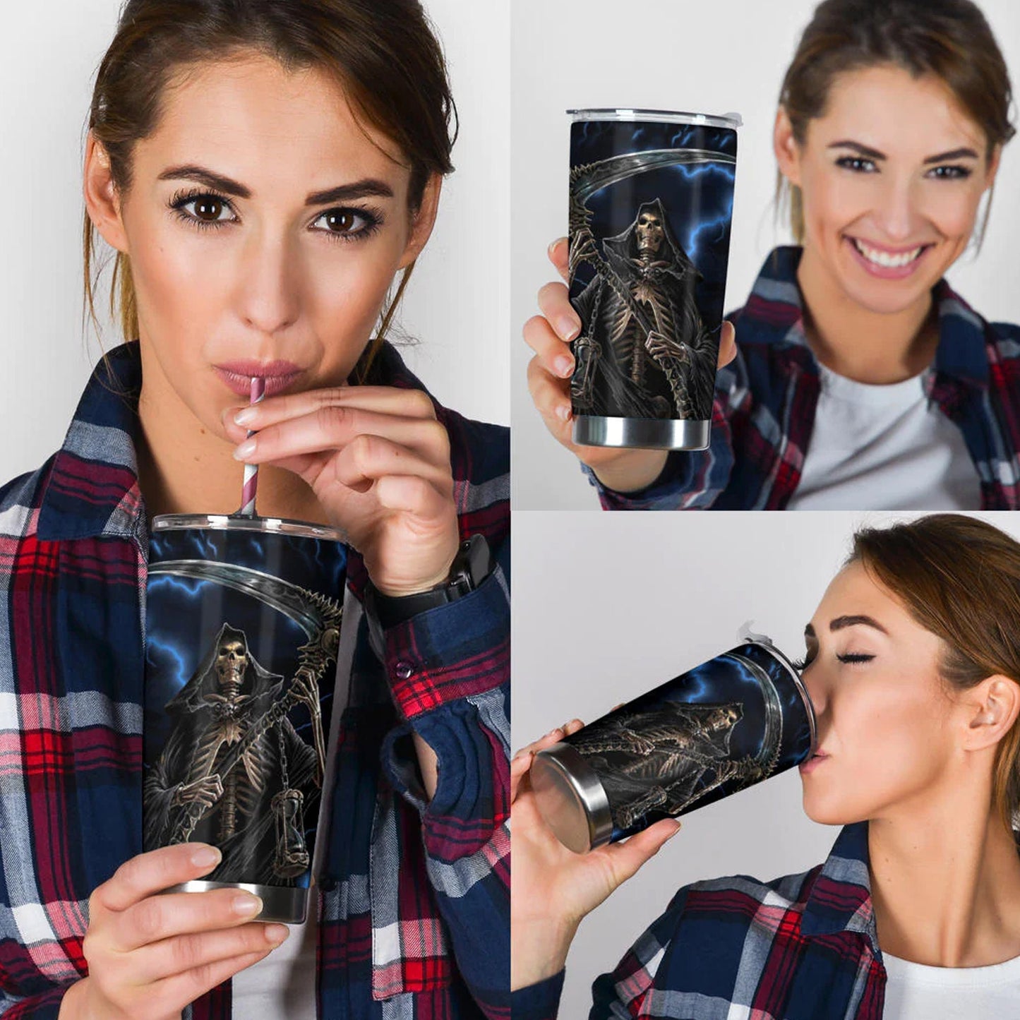 Skull in fire tumbler cup mug, flower skull jumbo Mug, flaming skull jumbo Mug, motorcycle skull tumbler cup mug, skull tumblr, flower skull