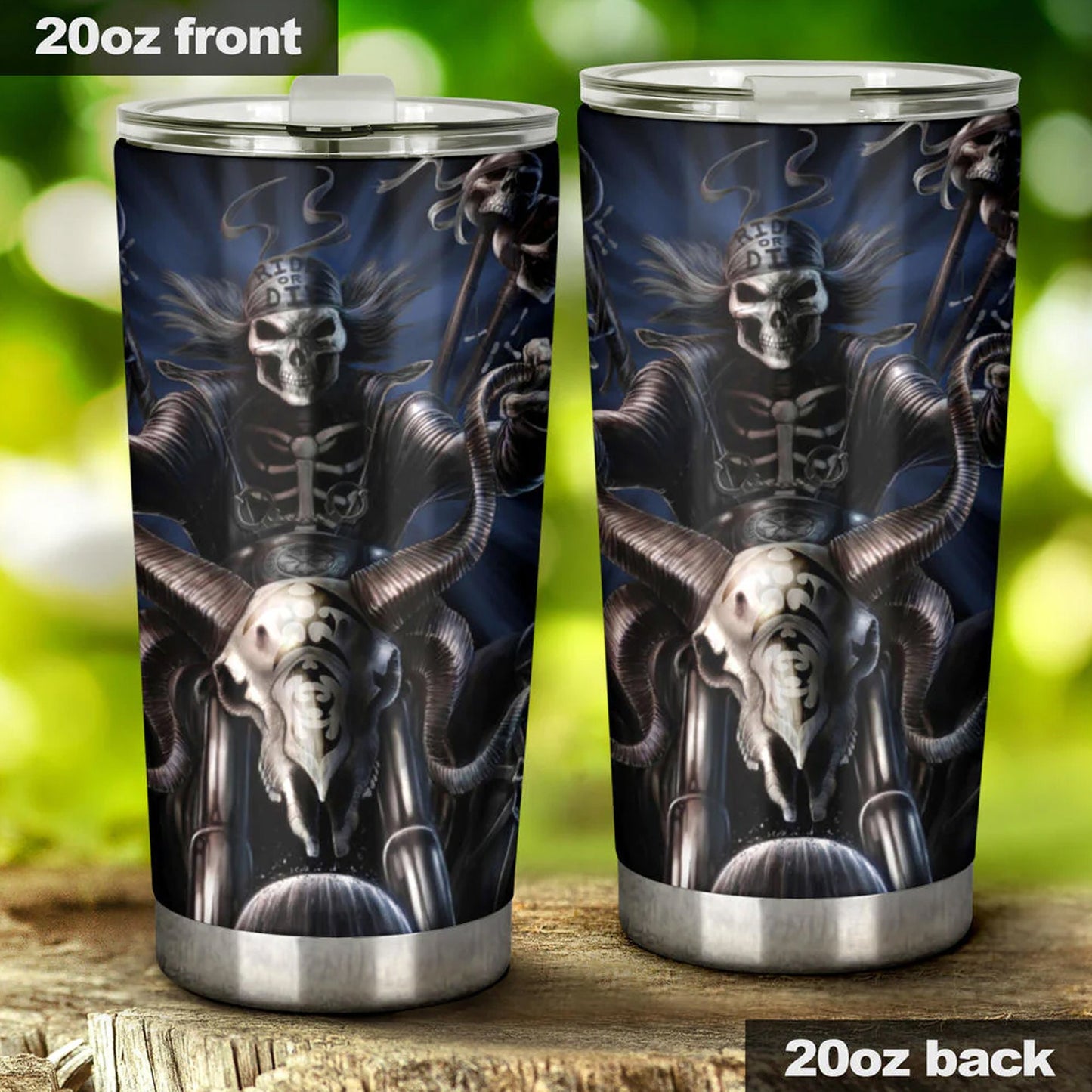 Punisher skull travel mug, skull in fire cup, gothic skull cup, christmas skull travel mug, punisher skull jumbo Mug biker skull tumbler cup